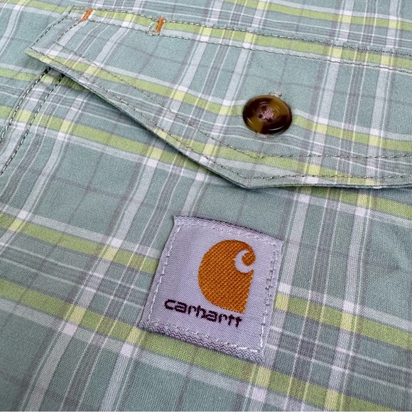 Carhartt rugged flex relax plaid button up fishing shirt button up Men’s 2XL - Picture 5 of 8